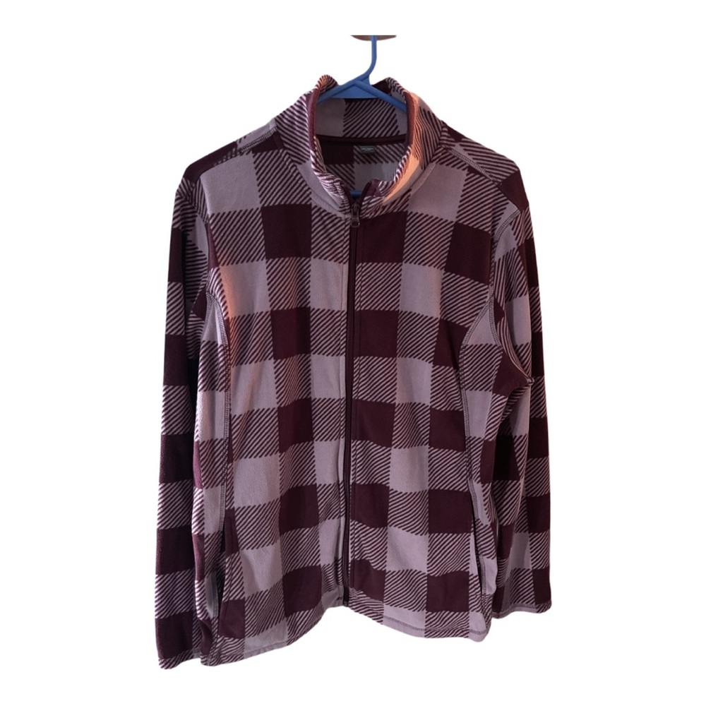 (2/10$) Joe Fresh Active Plaid Jacket Women XL